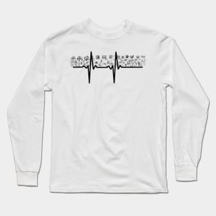 heart beat-flowers Long Sleeve T-Shirt